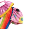 Robe de clown - costume - rayures colorées / pois
