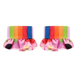 Robe de clown - costume - rayures colorées / pois