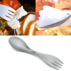 Couverts de camping 2 en 1 - cuillère / fourchette