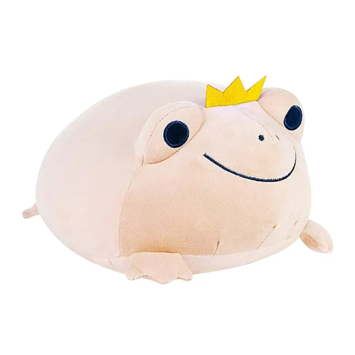 Grenouille avec une couronne - peluche / oreiller