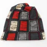 2 en 1 - bonnet / écharpe d'hiver - design à carreaux - unisexe