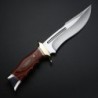 Military short knife - titanium alloy / wood