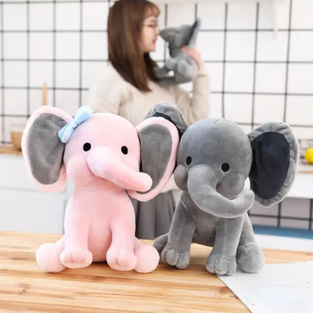 Éléphant en peluche - jouet - 25cm