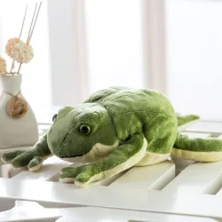 Grenouille verte en peluche - jouet