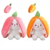 Plush white rabbit - pillow with zipper - toyCuddly toys