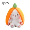 Plush white rabbit - pillow with zipper - toyCuddly toys