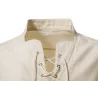 Long sleeve cotton shirt - with stand-up collarT-shirts