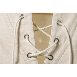 Chemise en coton à manches longues - avec col montant