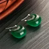 Boucles d'oreilles en forme de lune - opale - argent sterling 925