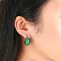 Boucles d'oreilles en forme de lune - opale - argent sterling 925