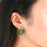 Boucles d'oreilles en forme de lune - opale - argent sterling 925