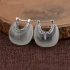 Boucles d'oreilles en forme de lune - opale - argent sterling 925