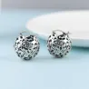Boule évidée - boucles d'oreilles en argent