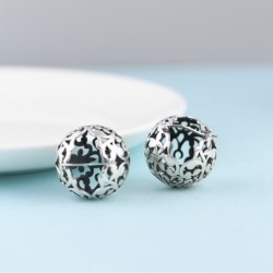 Hollow-out ball - silver earringsEarrings