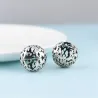 Boule évidée - boucles d'oreilles en argent