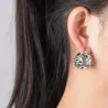 Boule évidée - boucles d'oreilles en argent