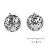 Boule évidée - boucles d'oreilles en argent
