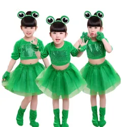 Petite grenouille verte - déguisement fille/garçon - ensemble
