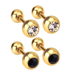 Petites boucles d'oreilles avec boule / zircone