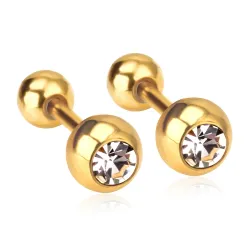 Small earrings with ball / zirconiaEarrings
