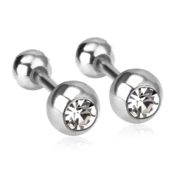 Small earrings with ball / zirconiaEarrings