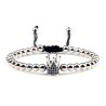Bracelet de perles de cuivre avec une couronne - corde réglable