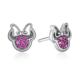 Noeud / cristaux - Boucles d'oreilles en argent 925