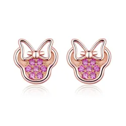 Noeud / cristaux - Boucles d'oreilles en argent 925