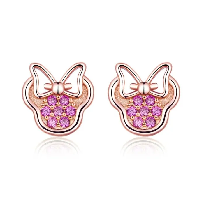 Noeud / cristaux - Boucles d'oreilles en argent 925