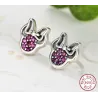 Noeud / cristaux - Boucles d'oreilles en argent 925