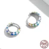 Rainbow hoop earrings - 925 sterling silverEarrings