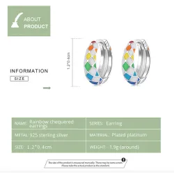 Rainbow hoop earrings - 925 sterling silverEarrings