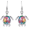 Jewelry set with a rainbow turtle - necklace / earringsJewellery Sets