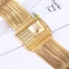 Luxurious Quartz watch with crystals - wide gold braceletWatches