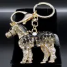 Cheval de cristal - porte-clés doré