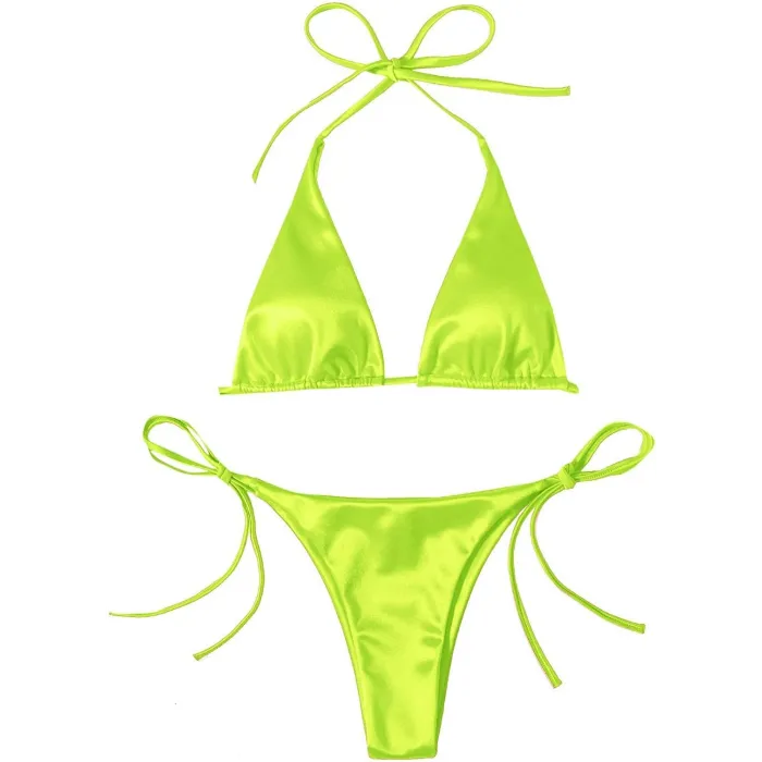 Ensemble bikini sexy - effet métallisé