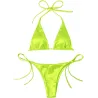 Ensemble bikini sexy - effet métallisé