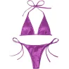 Ensemble bikini sexy - effet métallisé