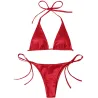 Ensemble bikini sexy - effet métallisé