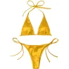 Ensemble bikini sexy - effet métallisé