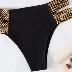 Sexy bikini set - metal decorationsBeachwear
