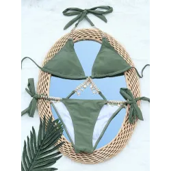 Ensemble de bikini sexy - avec des décorations en cristal / métal