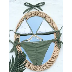 Ensemble de bikini sexy - avec des décorations en cristal / métal