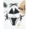Sexy bikini set - with crystal / metal decorationsBeachwear