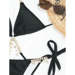 Ensemble de bikini sexy - avec des décorations en cristal / métal