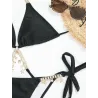 Ensemble de bikini sexy - avec des décorations en cristal / métal