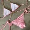 Ensemble de bikini sexy - avec des décorations en cristal / métal