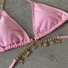 Ensemble de bikini sexy - avec des décorations en cristal / métal