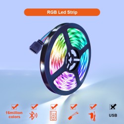 RGB LED strip - Bluetooth - with remote controllerLED strips
