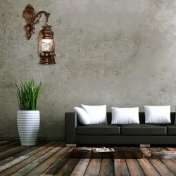 Vintage LED wall lamp - iron lanternWall lights